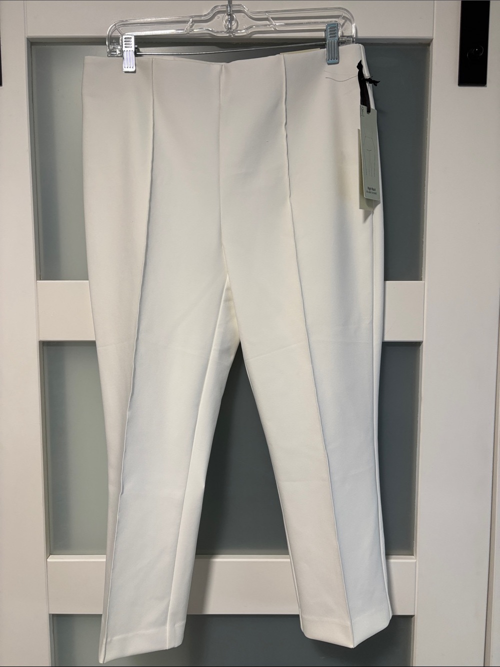 Rachel Zoe Cream Straight Leg Ponte Pants